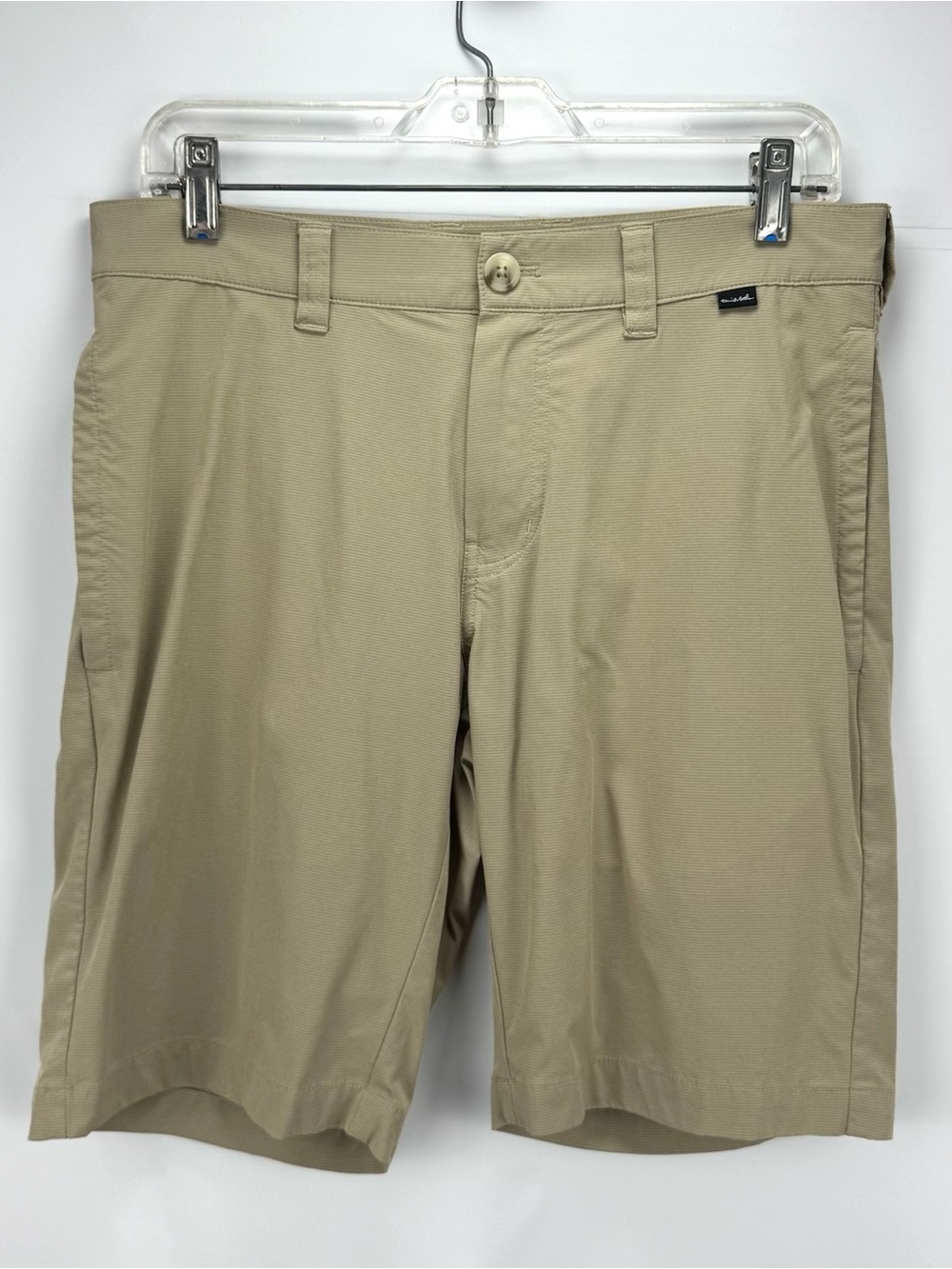 Travis Mathew Men's Tan Flat-Front Performance Shorts